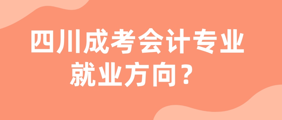 四川成考會計專業(yè)就業(yè)方向？